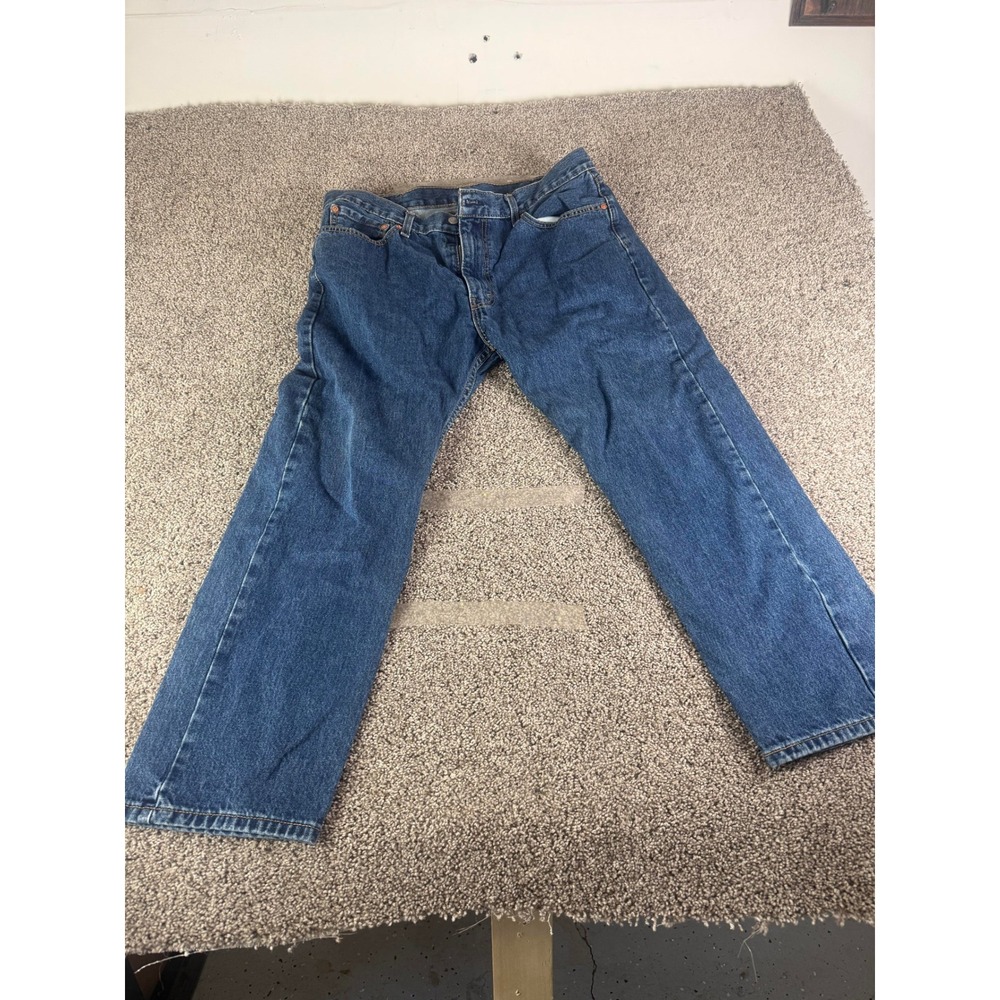 Levi's 505 Denim Jeans Men's Blue Regular Fit Pockets Zip-Fly Classic - W38xL29